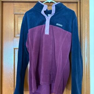 Columbia Purple and Navy Fleece Jacket